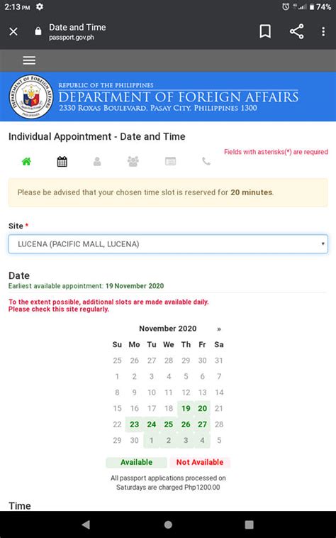 dfa lucena online appointment available slot|appointment .